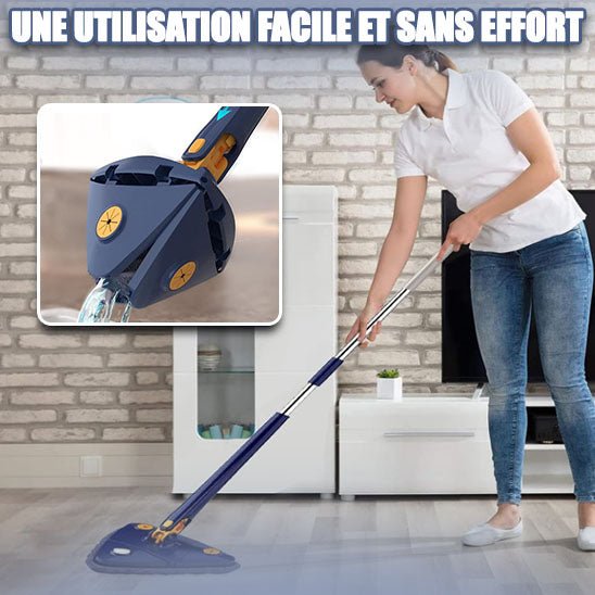 serpilleres microfibres - SOLTriangle360™ : La Serpillère Révolutionnaire pour un Nettoyage Sans Effort - Benziclean