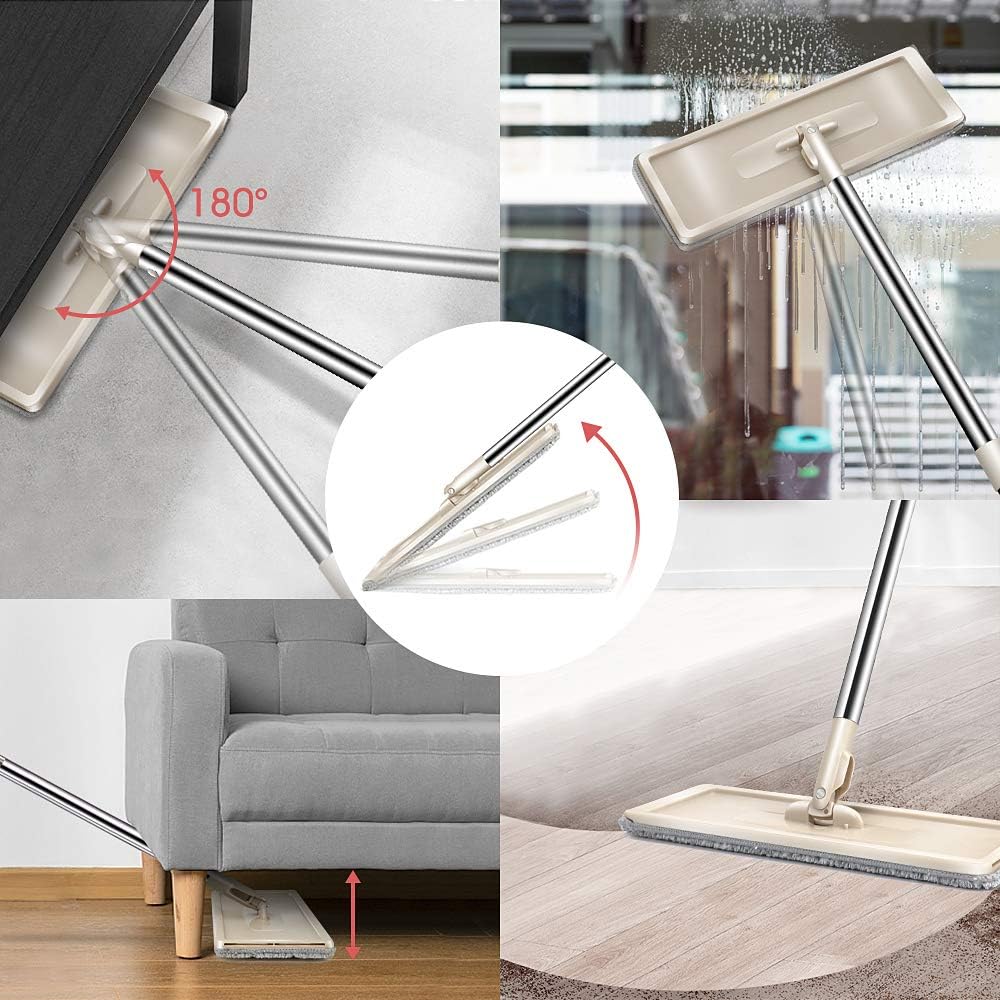 Balai et Seau Essoreur - SwiftClean™ - Beige - Benziclean