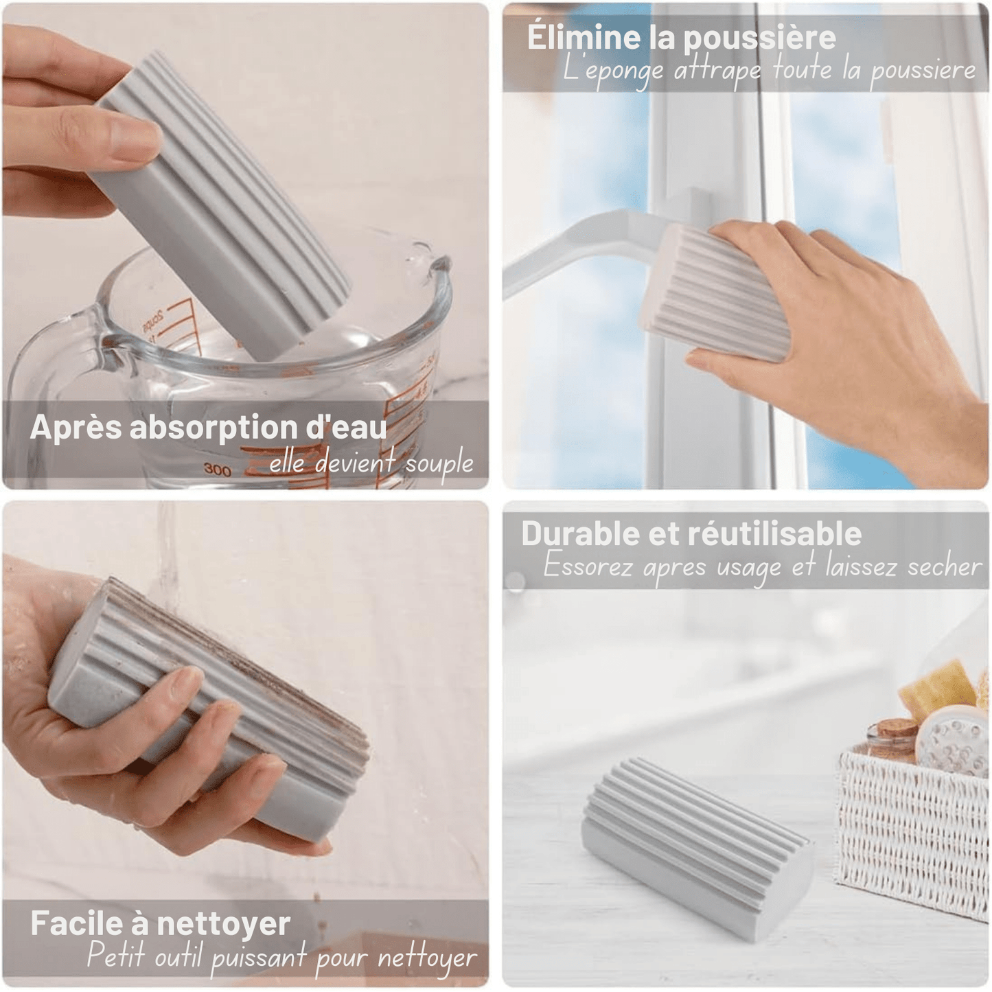 Eponge Vaisselle - MagicAbsorb™ - Gris - Benziclean