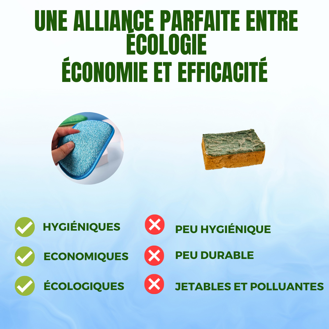 Eponge réutilisable - Ecolo™: La révolution de la propreté durable