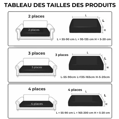 Housse canapé d'angle - CanapéDream™ Gris Clair