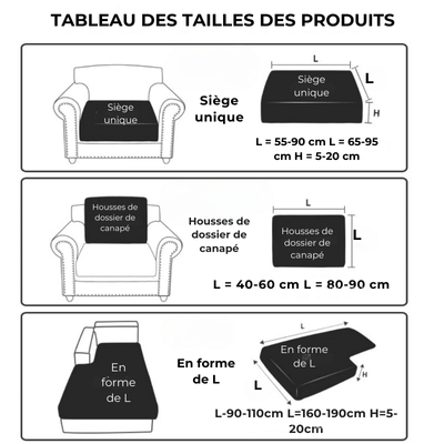 Housse canapé d'angle - CanapéDream™ Gris Clair