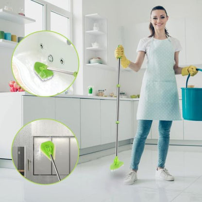 Brosse balai - Brosse de sol triangulaire – Nettoyage précis dans les moindres recoins - Benziclean