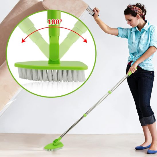 Brosse balai - Brosse de sol triangulaire – Nettoyage précis dans les moindres recoins - Benziclean