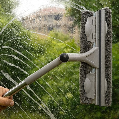 Brosse à vitre 2 - en - 1 avec réservoir | CleanGlass - Benziclean