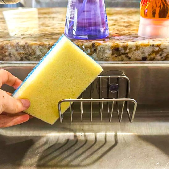 Étagère éponge Inox pour évier pour un rangement pratique de votre cuisine - Benziclean
