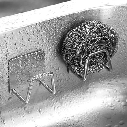 Organisateur de cuisine porte - éponge en acier inoxydable - Benziclean