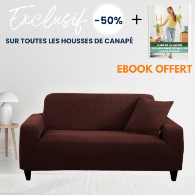 Housse de canapé d'angle RelaxSofa™Marron Foncé: Protection Élégante - Benziclean