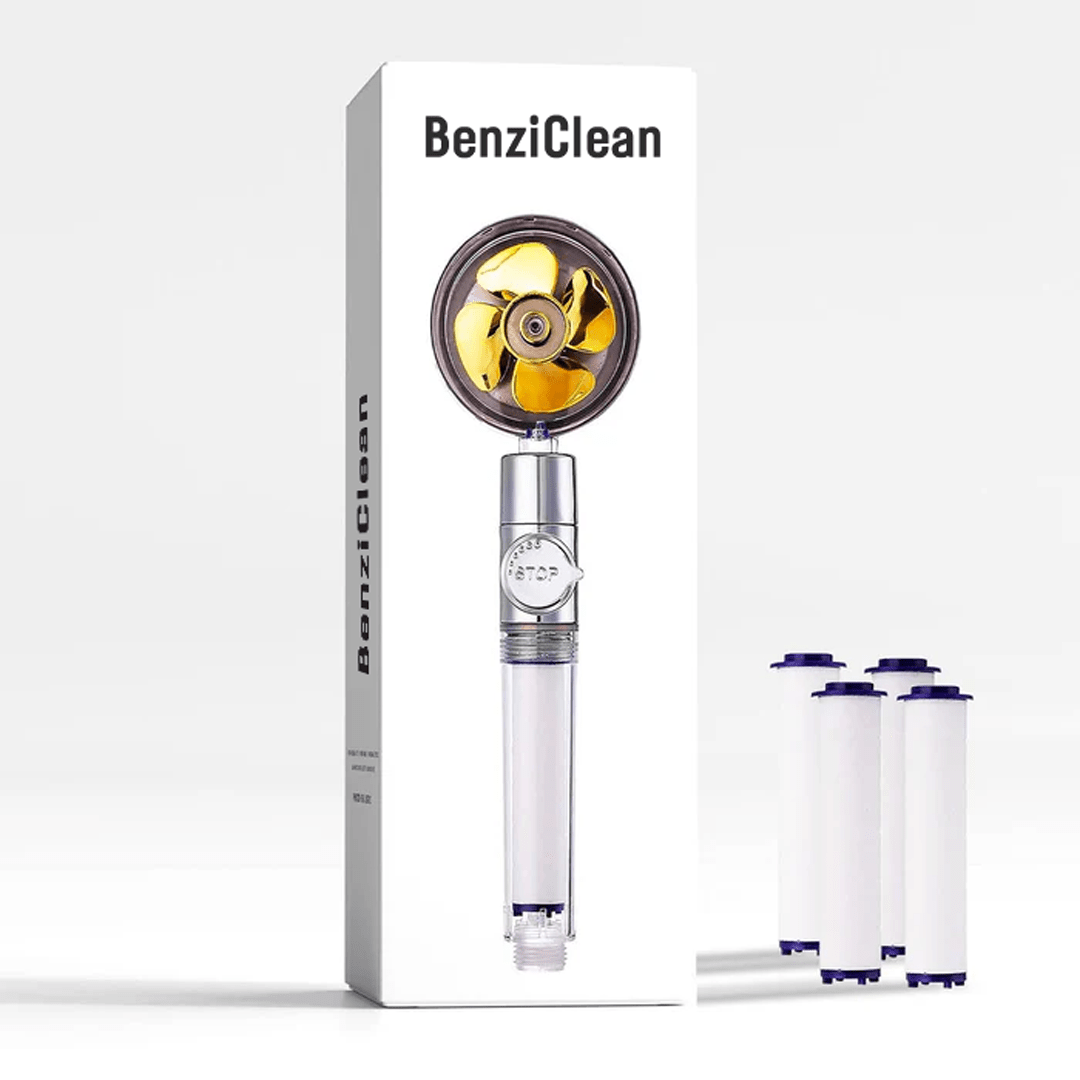 Pommeau de douche anticalcaire - Calicfree™ : libérez votre peau du calcaire - Benziclean