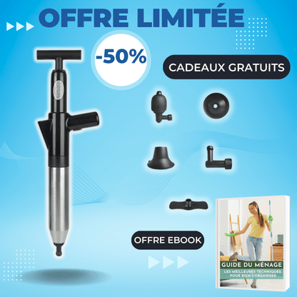 UnblockerPro™ Noir : Le Déboucheur WC Révolutionnaire pour une Plomberie Sans Souci - Benziclean