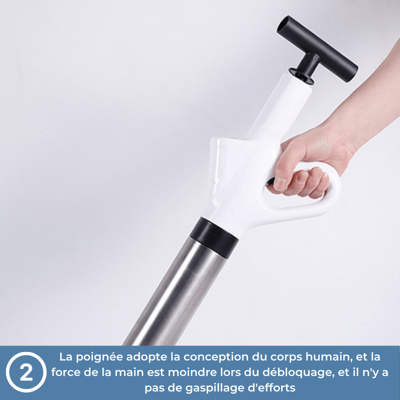 Le Déboucheur WC - UnblockerPro™Gris : Le Déboucheur Révolutionnaire pour une Plomberie Sans Souci - Benziclean