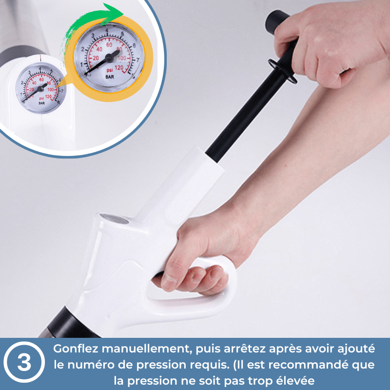 Le Déboucheur WC - UnblockerPro™Gris : Le Déboucheur Révolutionnaire pour une Plomberie Sans Souci - Benziclean