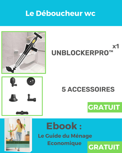 Le Déboucheur WC - UnblockerPro™Gris : Le Déboucheur Révolutionnaire pour une Plomberie Sans Souci - Benziclean