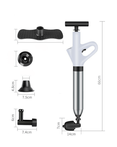 Le Déboucheur WC - UnblockerPro™Gris : Le Déboucheur Révolutionnaire pour une Plomberie Sans Souci - Benziclean