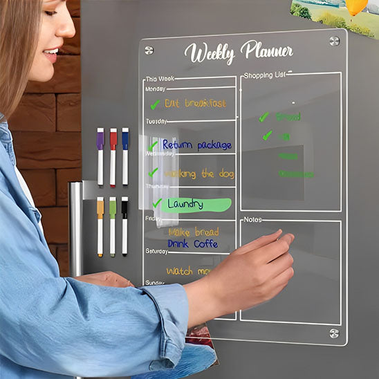 Tableau magnétique- MemoFridge™ – Vos idées toujours sous les yeux : l'assistant familial indispensable