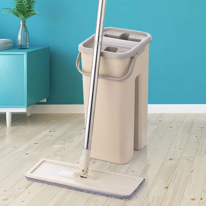 Balai et Seau Essoreur - SwiftClean™ - Beige - Benziclean
