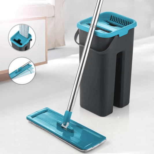 Balai et Seau Essoreur - SwiftClean™ - Bleu - Benziclean