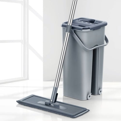 Balai et Seau Essoreur - SwiftClean™ - Gris - Benziclean