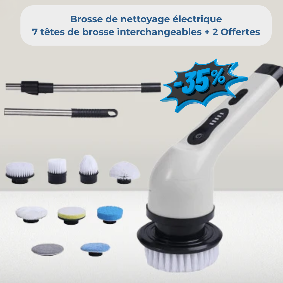 Brosse de nettoyage électrique - ElectricCleaningBrush™ - Gris - Benziclean