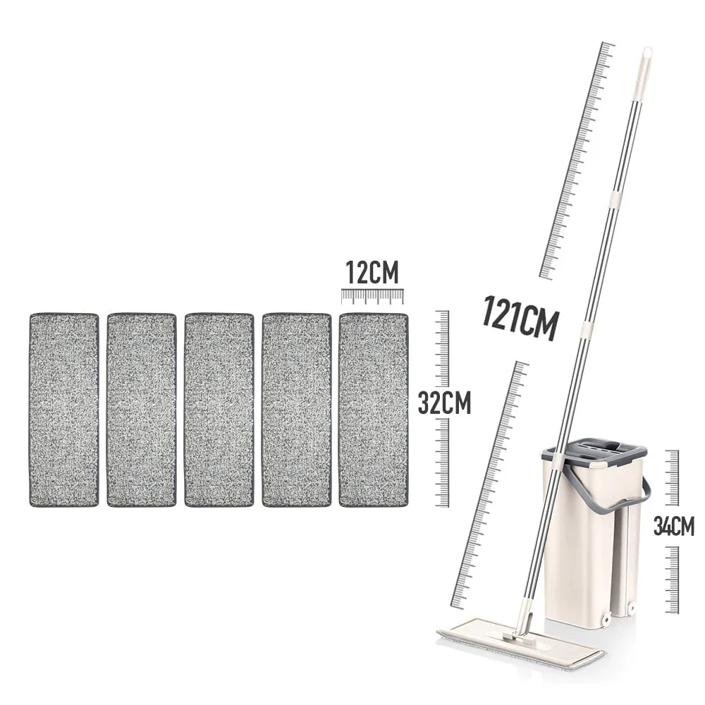 Balai et Seau Essoreur - SwiftClean™ - Ivoire - Benziclean